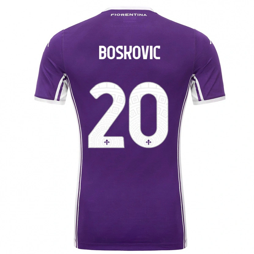 Danxen Hombre Camiseta Matko Boskovic #20 Púrpura Blanco 1ª Equipación 2025/26 La Camisa México