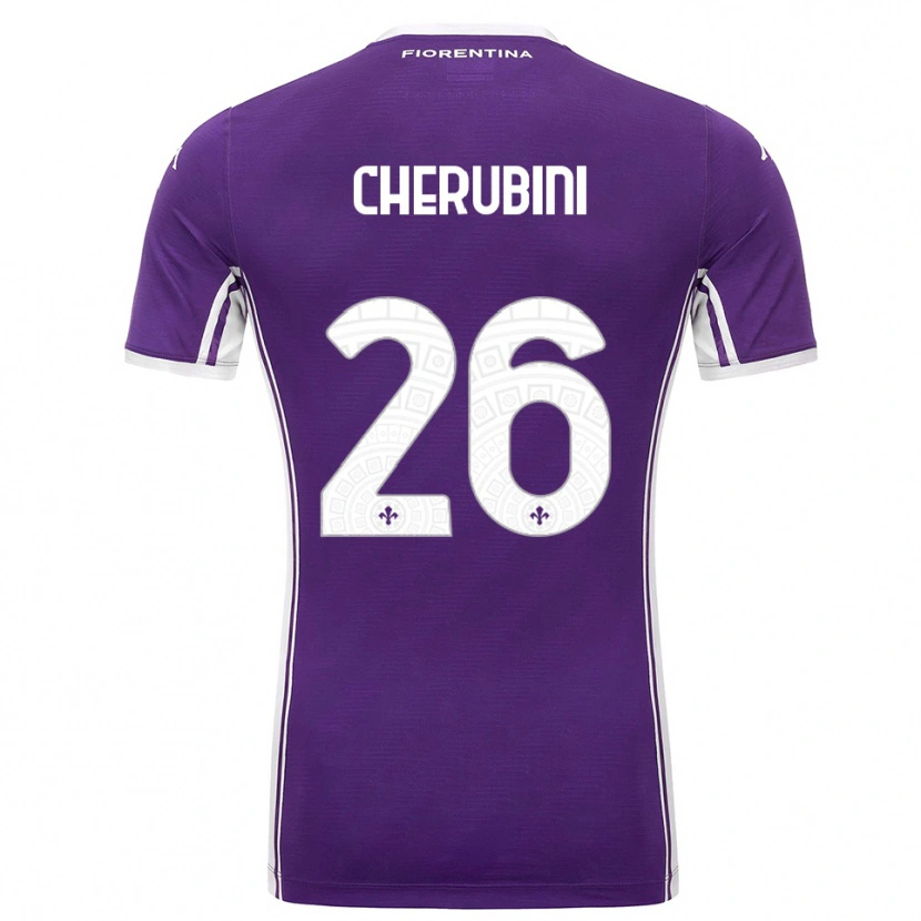 Danxen Hombre Camiseta Maya Cherubini #26 Púrpura Blanco 1ª Equipación 2025/26 La Camisa México
