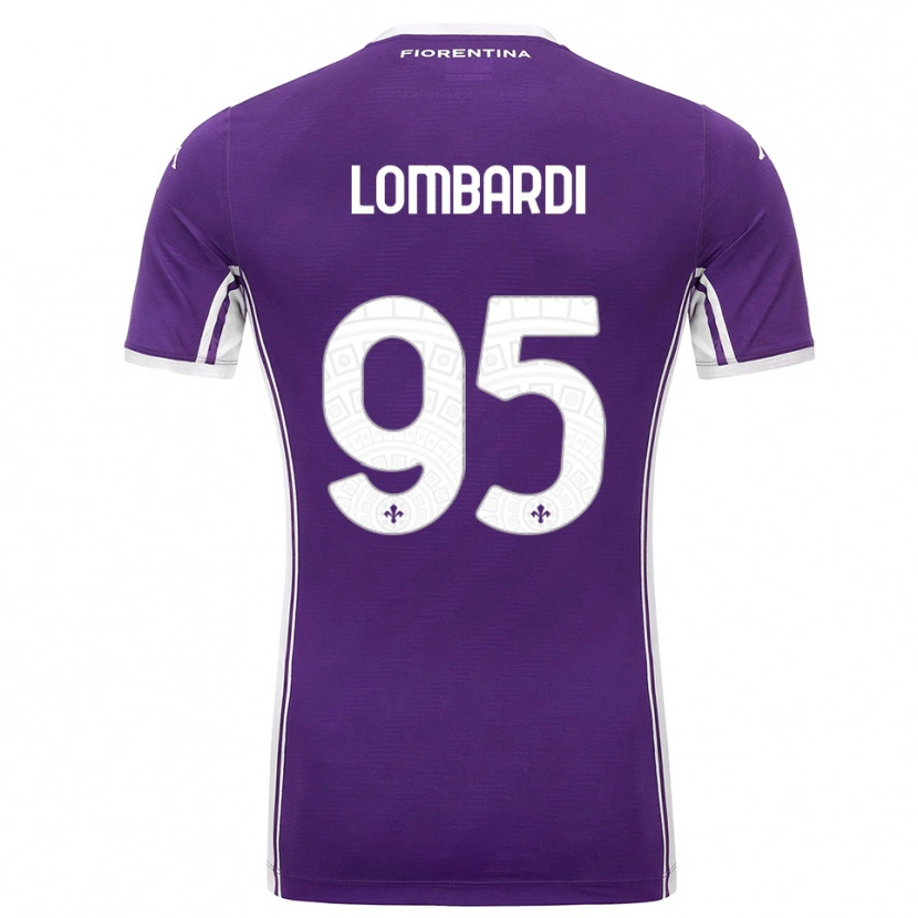 Danxen Hombre Camiseta Emma Lombardi #95 Púrpura Blanco 1ª Equipación 2025/26 La Camisa México
