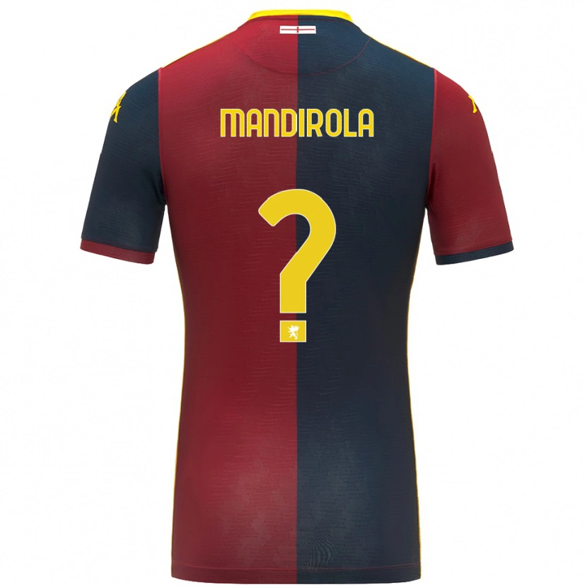 Danxen Hombre Camiseta Gabriele Mandirola #0 Rojo Azul Real 1ª Equipación 2025/26 La Camisa México