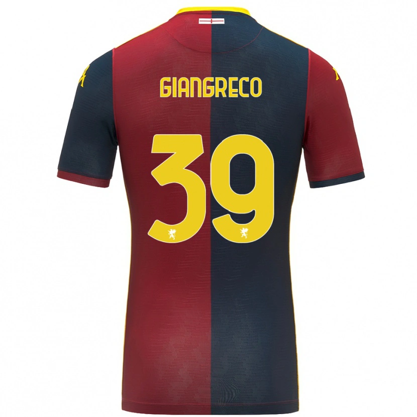 Danxen Hombre Camiseta Nicolò Giangreco #39 Rojo Azul Real 1ª Equipación 2025/26 La Camisa México