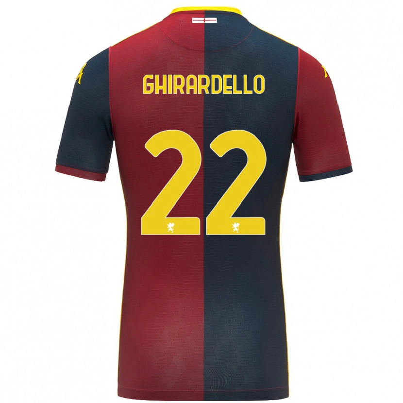 Danxen Hombre Camiseta Tommaso Ghirardello #22 Rojo Azul Real 1ª Equipación 2025/26 La Camisa México