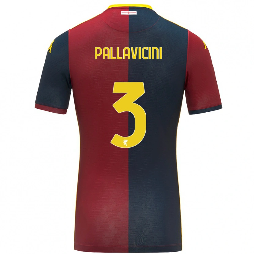 Danxen Hombre Camiseta Matteo Pallavicini #3 Rojo Azul Real 1ª Equipación 2025/26 La Camisa México