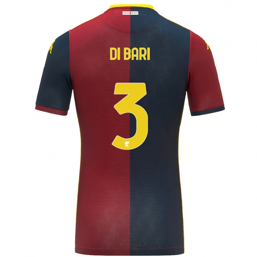 Danxen Hombre Camiseta Martina Di Bari #3 Rojo Azul Real 1ª Equipación 2025/26 La Camisa México
