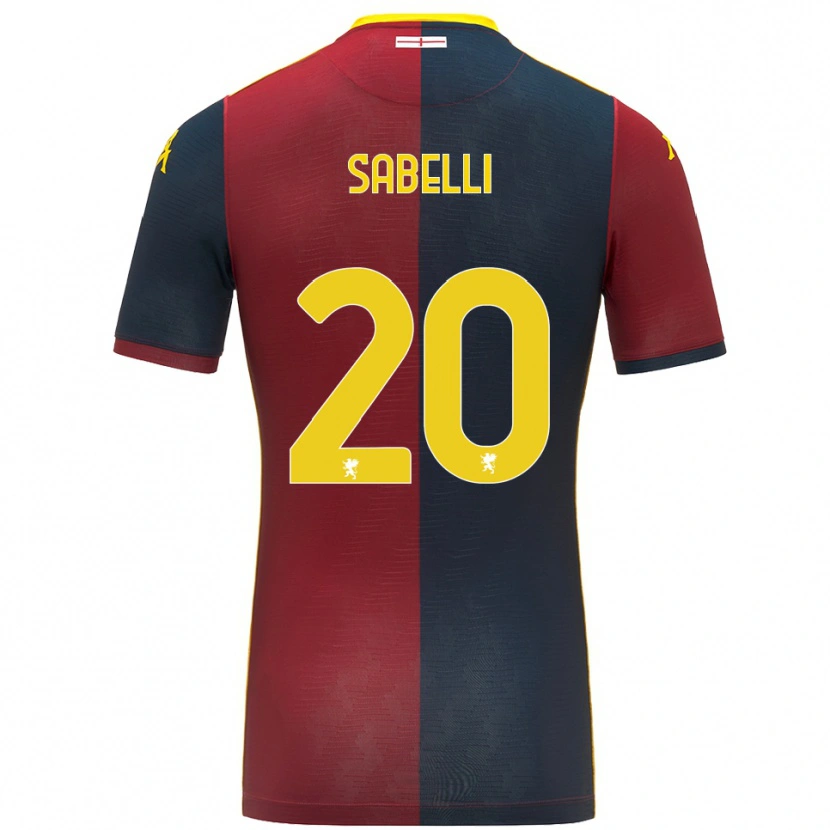 Danxen Hombre Camiseta Stefano Sabelli #20 Rojo Azul Real 1ª Equipación 2025/26 La Camisa México
