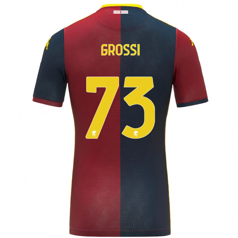 Danxen Hombre Camiseta Jacopo Grossi #73 Rojo Azul Real 1ª Equipación 2025/26 La Camisa México