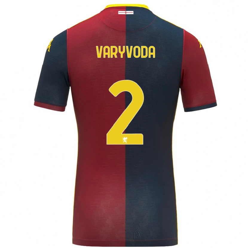 Danxen Hombre Camiseta Dmytro Varyvoda #2 Rojo Azul Real 1ª Equipación 2025/26 La Camisa México