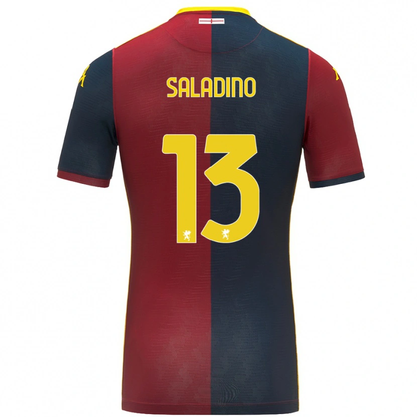 Danxen Hombre Camiseta Luca Saladino #13 Rojo Azul Real 1ª Equipación 2025/26 La Camisa México