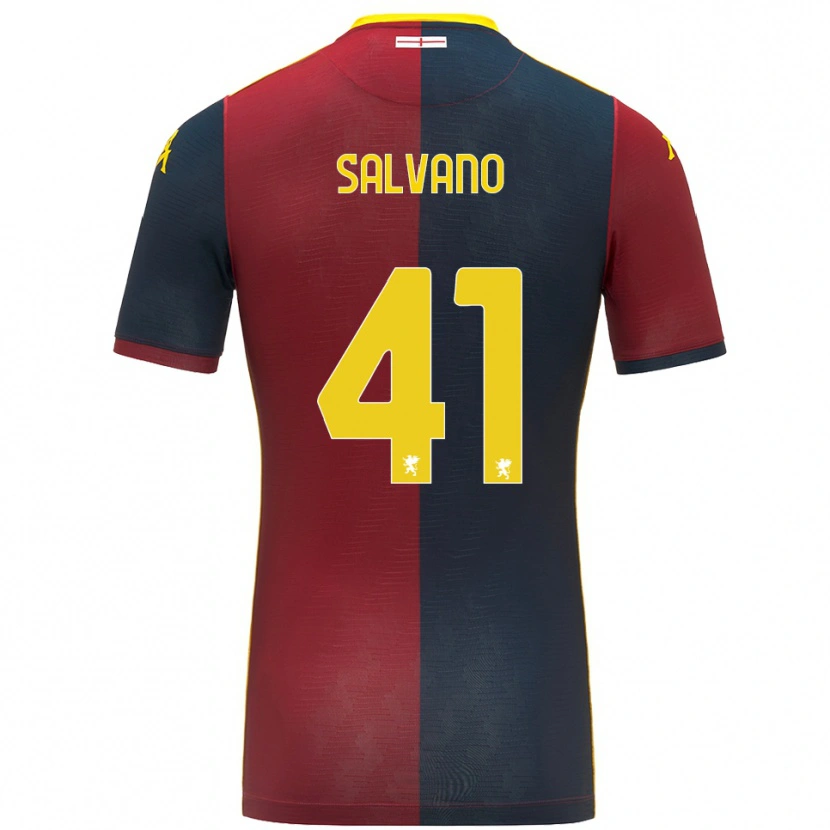Danxen Hombre Camiseta Daniele Salvano #41 Rojo Azul Real 1ª Equipación 2025/26 La Camisa México