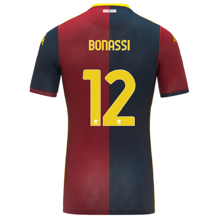 Danxen Hombre Camiseta Lorenzo Bonassi #12 Rojo Azul Real 1ª Equipación 2025/26 La Camisa México
