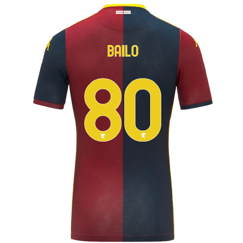 Danxen Hombre Camiseta Giorgio Bailo #80 Rojo Azul Real 1ª Equipación 2025/26 La Camisa México