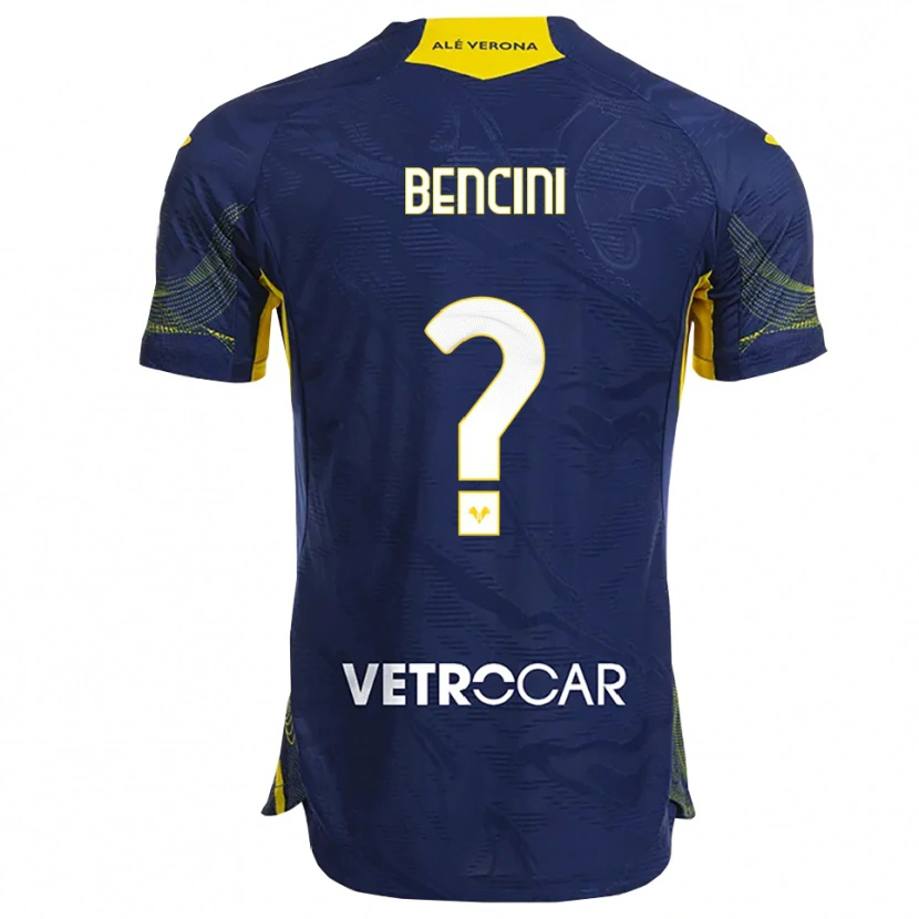 Danxen Hombre Camiseta Mattia Bencini #0 Marino Amarillo 1ª Equipación 2025/26 La Camisa México