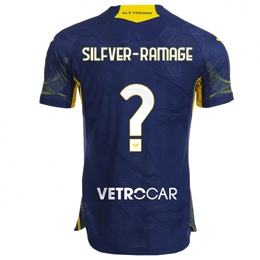 Danxen Hombre Camiseta William Silfver-Ramage #0 Marino Amarillo 1ª Equipación 2025/26 La Camisa México