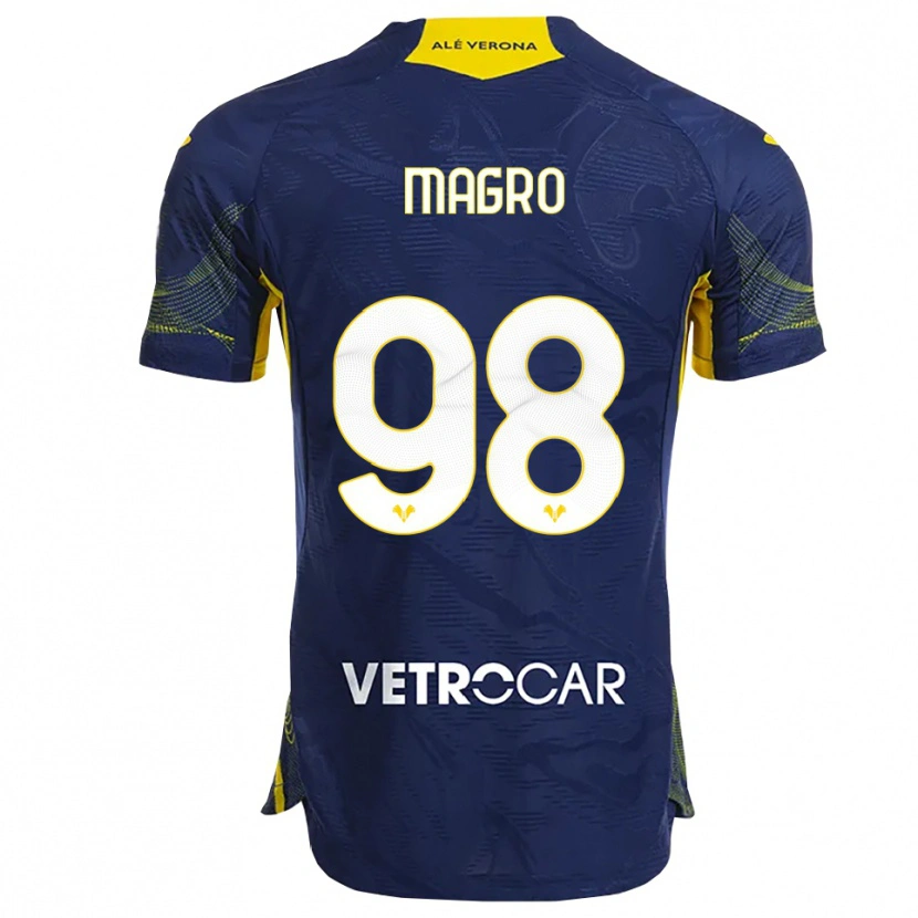 Danxen Hombre Camiseta Federico Magro #98 Marino Amarillo 1ª Equipación 2025/26 La Camisa México