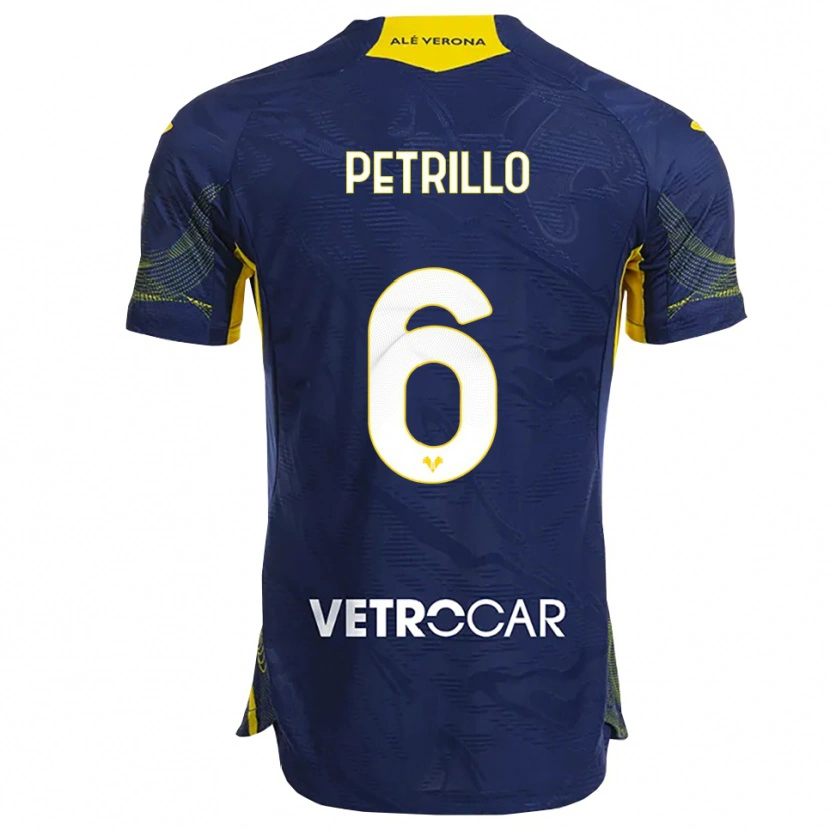 Danxen Hombre Camiseta Mary Clare Petrillo #6 Marino Amarillo 1ª Equipación 2025/26 La Camisa México