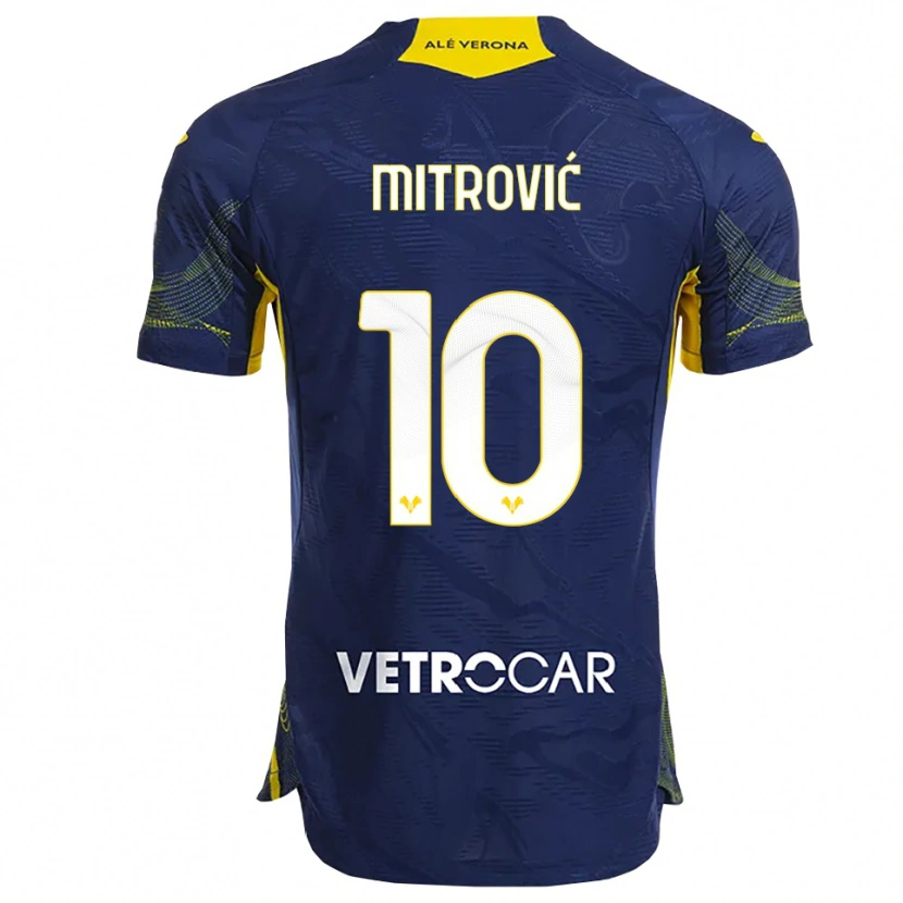 Danxen Hombre Camiseta Stefan Mitrović #10 Marino Amarillo 1ª Equipación 2025/26 La Camisa México