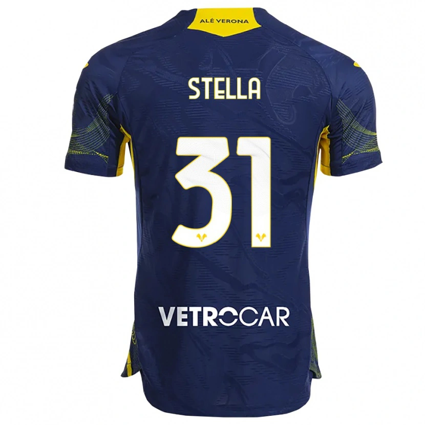 Danxen Hombre Camiseta Kevin Stella #31 Marino Amarillo 1ª Equipación 2025/26 La Camisa México