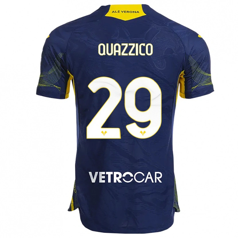 Danxen Hombre Camiseta Francesca Quazzico #29 Marino Amarillo 1ª Equipación 2025/26 La Camisa México