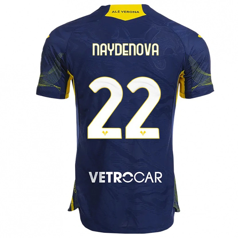 Danxen Hombre Camiseta Ivana Naydenova #22 Marino Amarillo 1ª Equipación 2025/26 La Camisa México