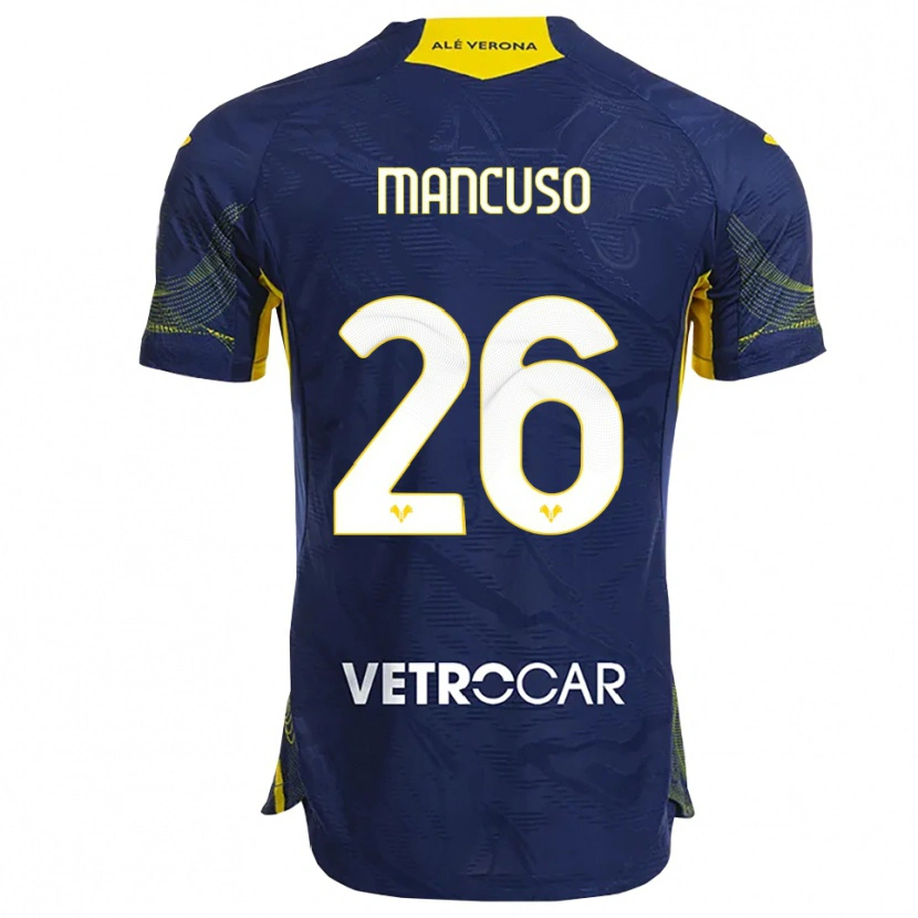 Danxen Hombre Camiseta Giulia Mancuso #26 Marino Amarillo 1ª Equipación 2025/26 La Camisa México