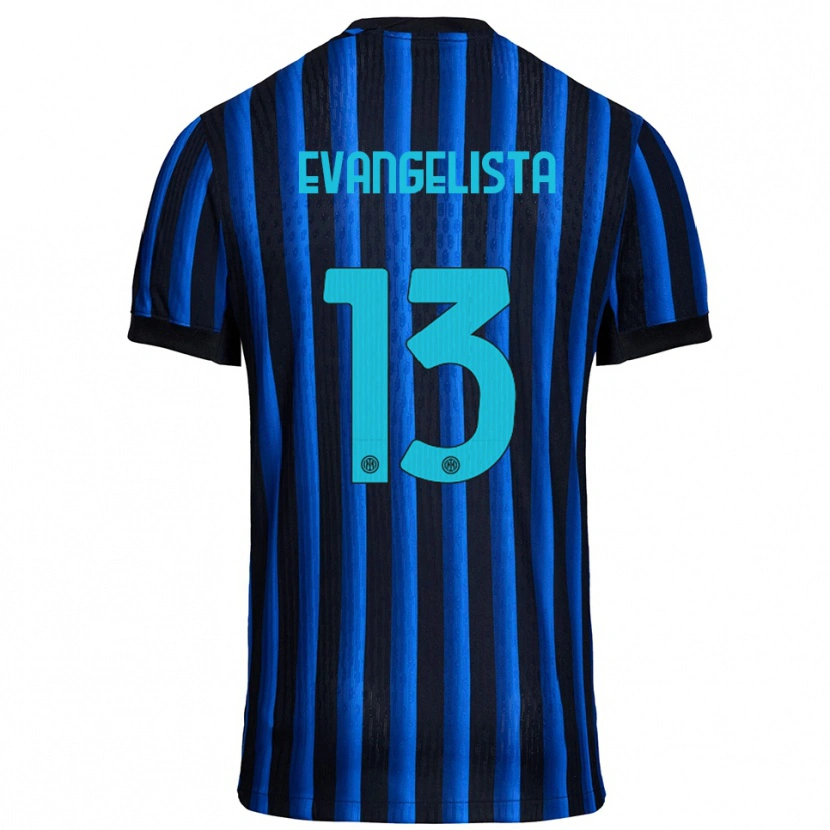Danxen Hombre Camiseta Edoardo Evangelista #13 Negro Azul 1ª Equipación 2025/26 La Camisa México