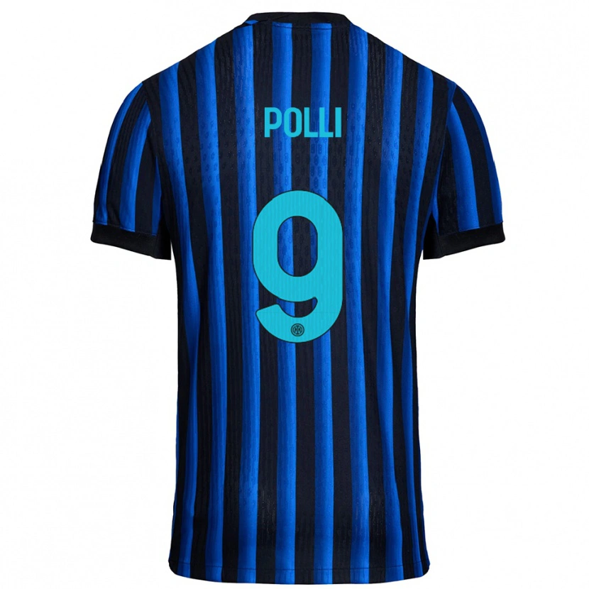 Danxen Hombre Camiseta Elisa Polli #9 Negro Azul 1ª Equipación 2025/26 La Camisa México