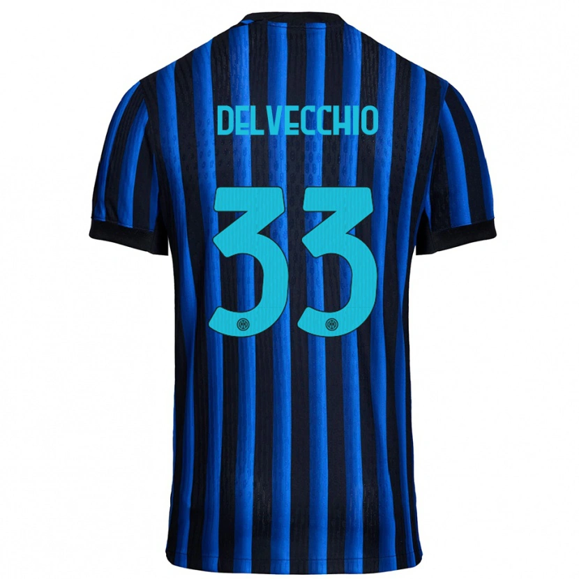 Danxen Hombre Camiseta Gabriele Delvecchio #33 Negro Azul 1ª Equipación 2025/26 La Camisa México