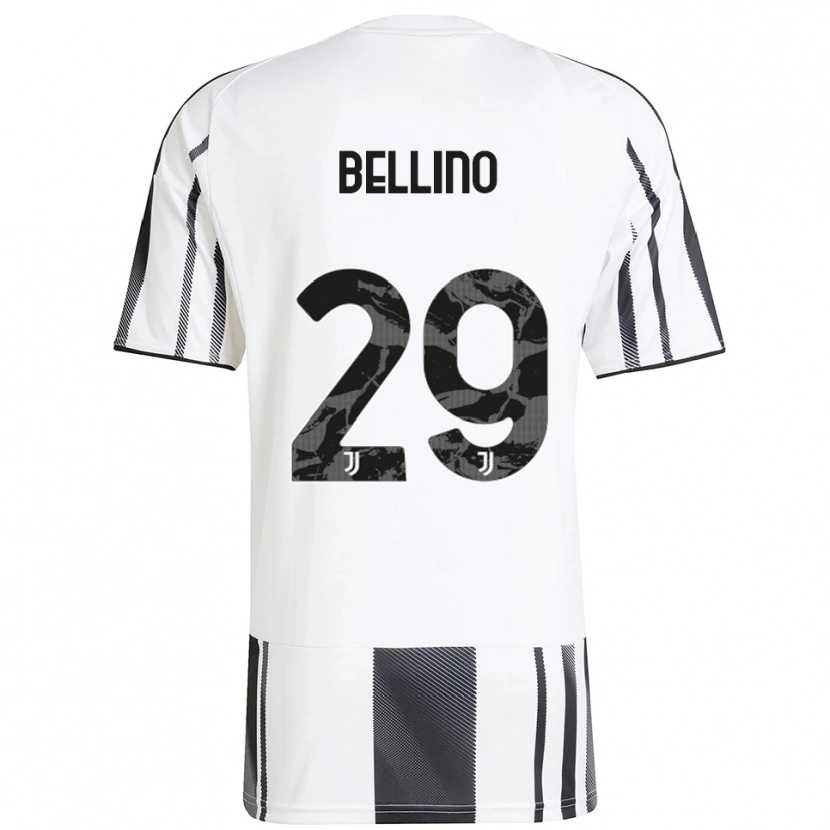 Danxen Hombre Camiseta Filippo Bellino #29 Blanco Negro 1ª Equipación 2025/26 La Camisa México