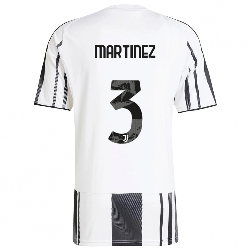 Danxen Hombre Camiseta Bruno Martinez #3 Blanco Negro 1ª Equipación 2025/26 La Camisa México