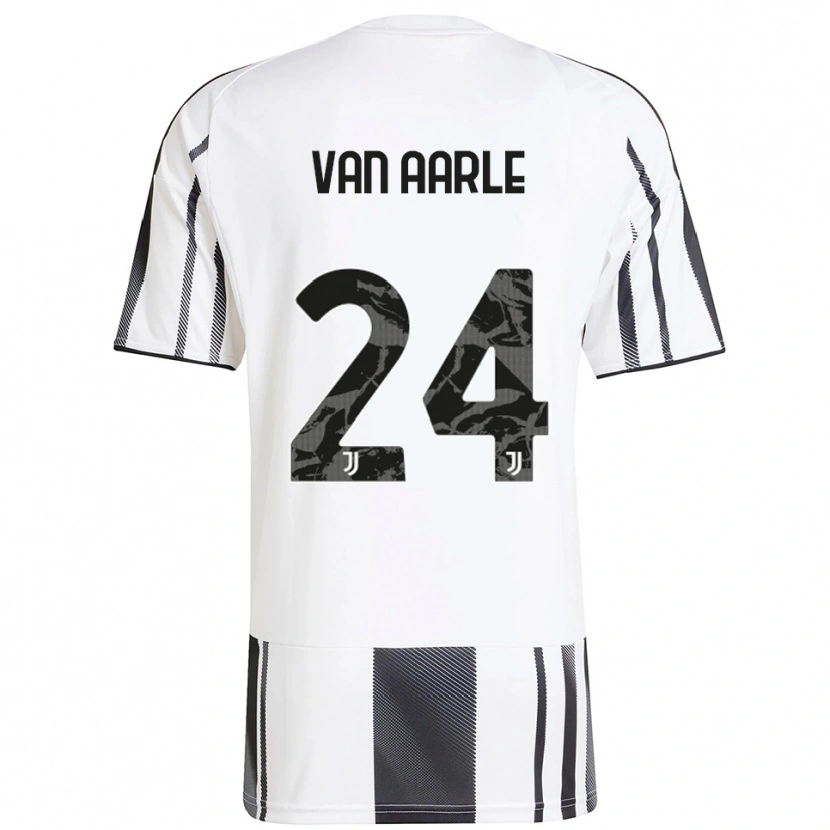 Danxen Hombre Camiseta Shane Van Aarle #24 Blanco Negro 1ª Equipación 2025/26 La Camisa México