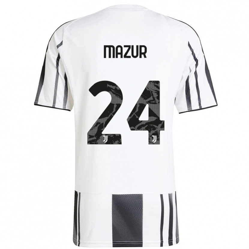 Danxen Hombre Camiseta Patryk Mazur #24 Blanco Negro 1ª Equipación 2025/26 La Camisa México
