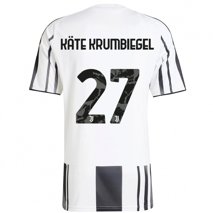 Danxen Hombre Camiseta Paulina Käte Krumbiegel #27 Blanco Negro 1ª Equipación 2025/26 La Camisa México