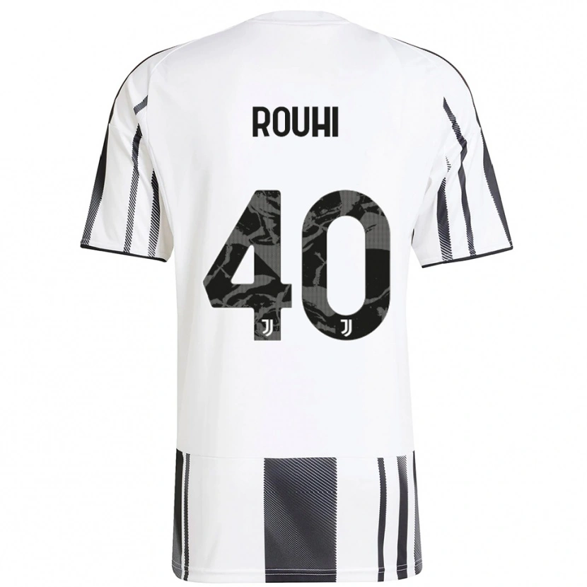 Danxen Hombre Camiseta Jonas Rouhi #40 Blanco Negro 1ª Equipación 2025/26 La Camisa México