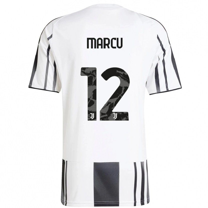 Danxen Hombre Camiseta Alessio Marcu #12 Blanco Negro 1ª Equipación 2025/26 La Camisa México