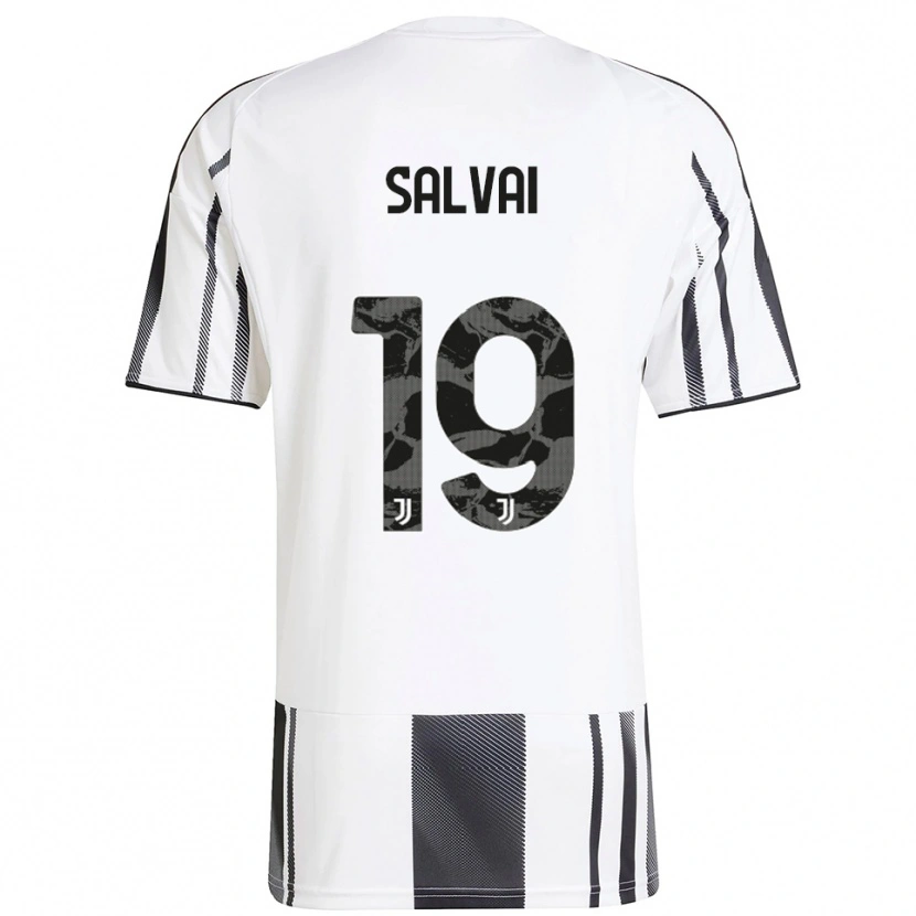 Danxen Hombre Camiseta Pietro Salvai #19 Blanco Negro 1ª Equipación 2025/26 La Camisa México