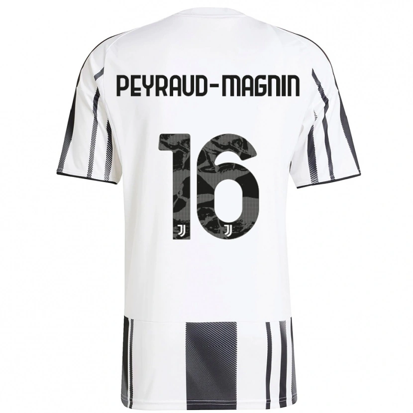 Danxen Hombre Camiseta Pauline Camille Peyraud-Magnin #16 Blanco Negro 1ª Equipación 2025/26 La Camisa México