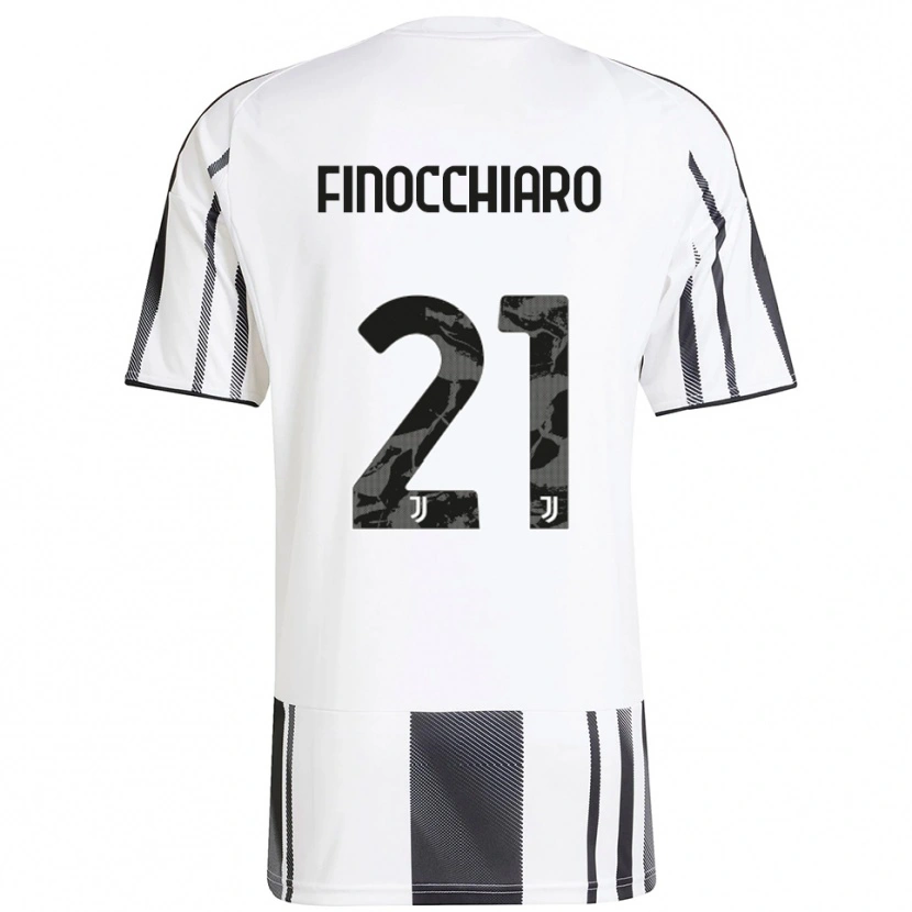 Danxen Hombre Camiseta Gabriele Finocchiaro #21 Blanco Negro 1ª Equipación 2025/26 La Camisa México