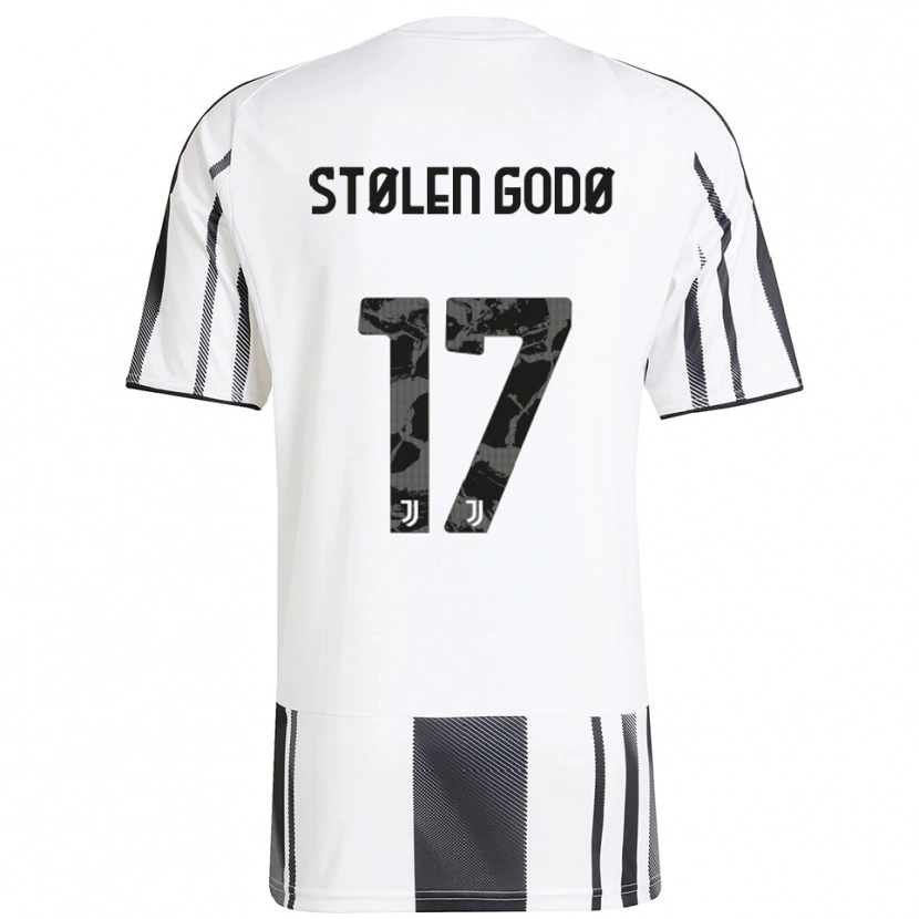 Danxen Hombre Camiseta Emma Stølen Godø #17 Blanco Negro 1ª Equipación 2025/26 La Camisa México