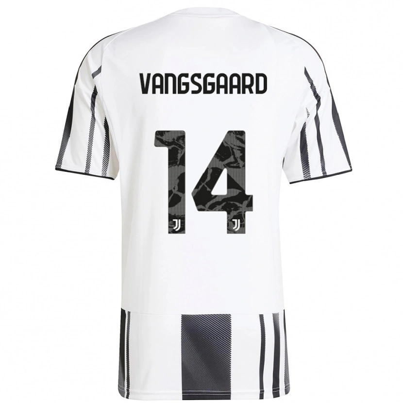 Danxen Hombre Camiseta Amalie Jørgensen Vangsgaard #14 Blanco Negro 1ª Equipación 2025/26 La Camisa México
