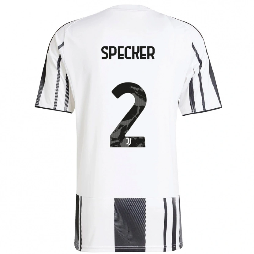 Danxen Hombre Camiseta Stefano Specker #2 Blanco Negro 1ª Equipación 2025/26 La Camisa México