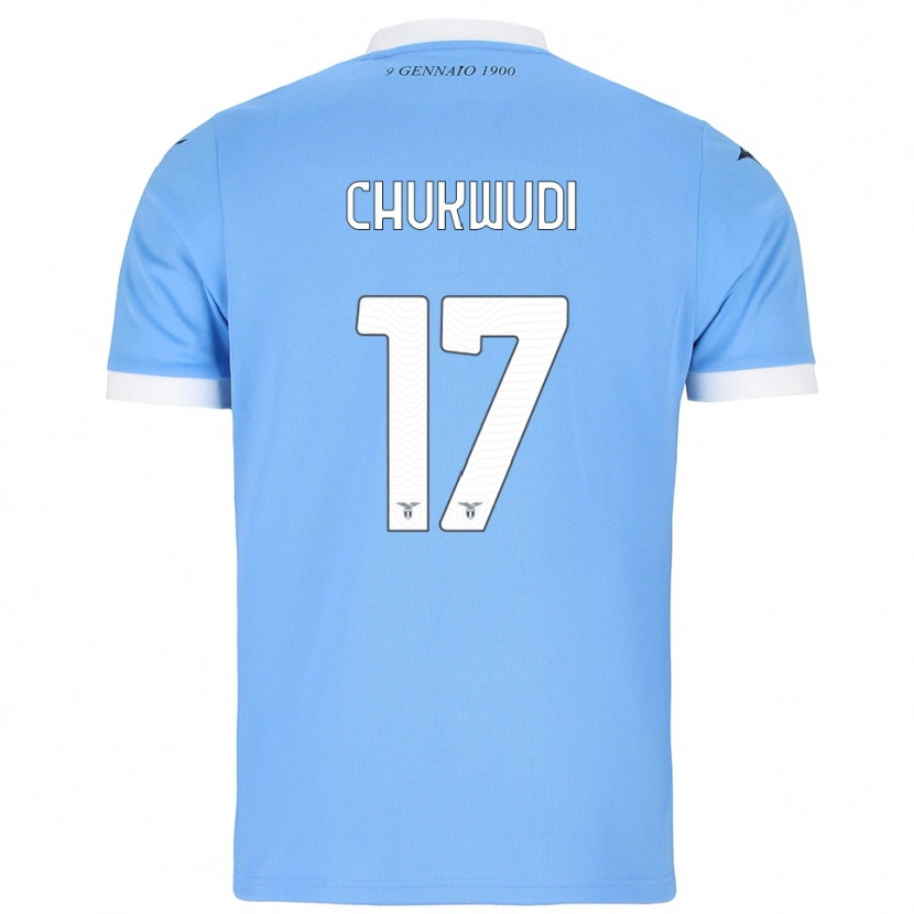 Danxen Hombre Camiseta Ogonna Franca Chukwudi #17 Azul Cielo Blanco 1ª Equipación 2025/26 La Camisa México
