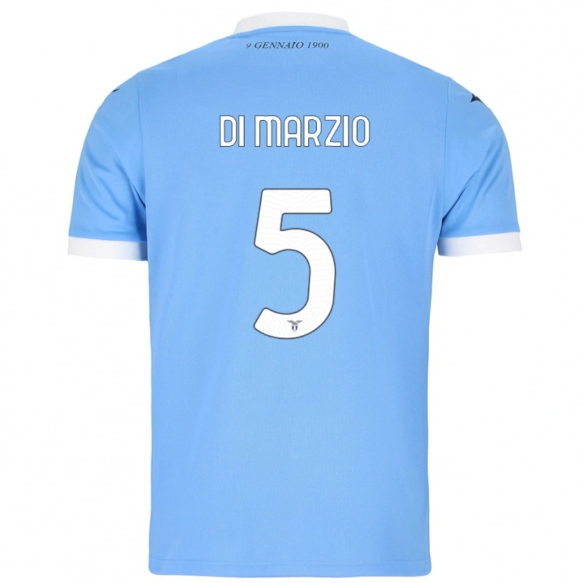 Danxen Hombre Camiseta Flavio Di Marzio #5 Azul Cielo Blanco 1ª Equipación 2025/26 La Camisa México