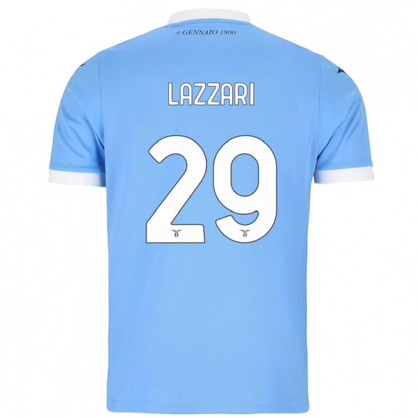 Danxen Hombre Camiseta Manuel Lazzari #29 Azul Cielo Blanco 1ª Equipación 2025/26 La Camisa México