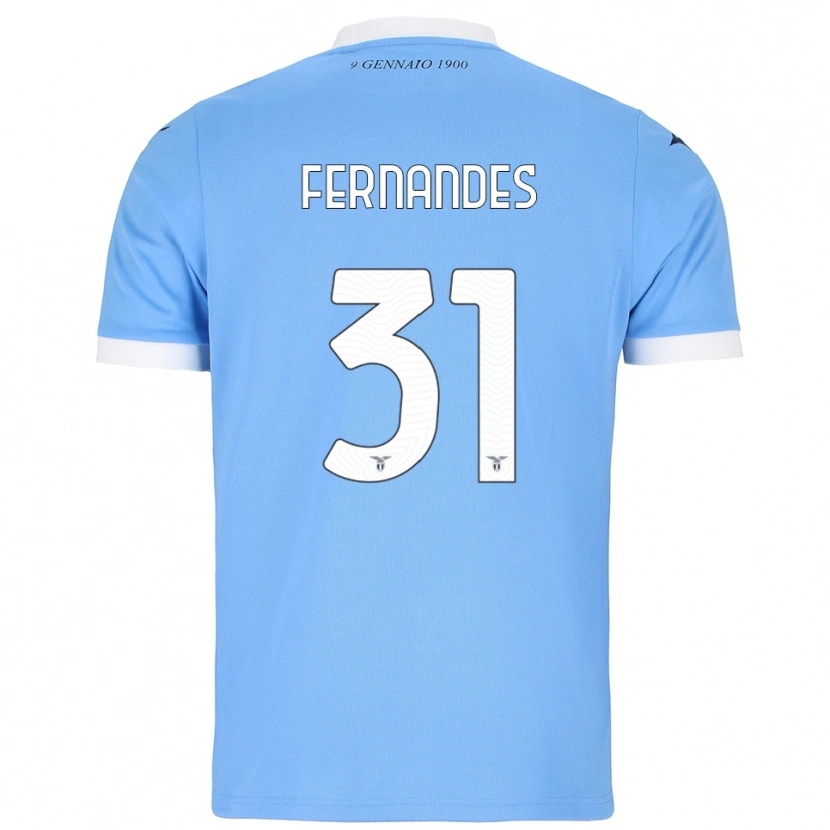 Danxen Hombre Camiseta Saná Fernandes #31 Azul Cielo Blanco 1ª Equipación 2025/26 La Camisa México