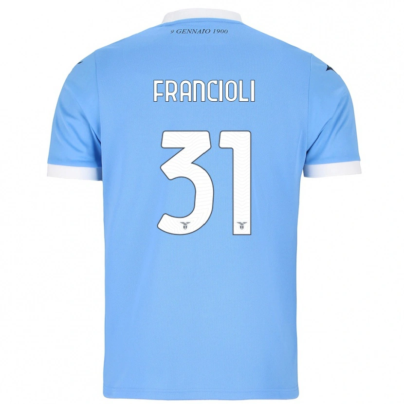 Danxen Hombre Camiseta Diego Francioli #31 Azul Cielo Blanco 1ª Equipación 2025/26 La Camisa México