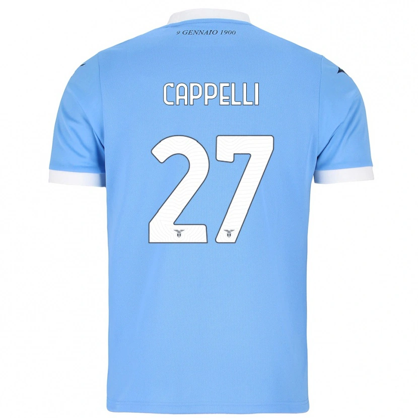 Danxen Hombre Camiseta Tommaso Cappelli #27 Azul Cielo Blanco 1ª Equipación 2025/26 La Camisa México
