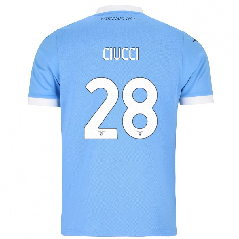 Danxen Hombre Camiseta Federico Ciucci #28 Azul Cielo Blanco 1ª Equipación 2025/26 La Camisa México