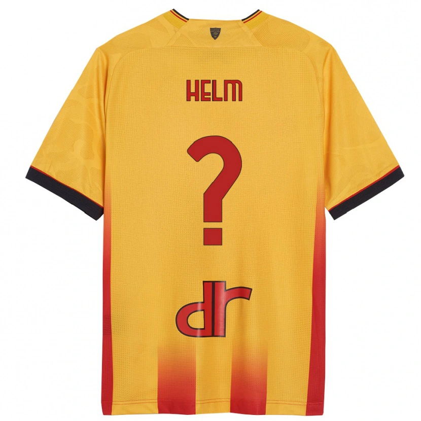 Danxen Hombre Camiseta Adrian Helm #0 Amarillo Naranja 1ª Equipación 2025/26 La Camisa México