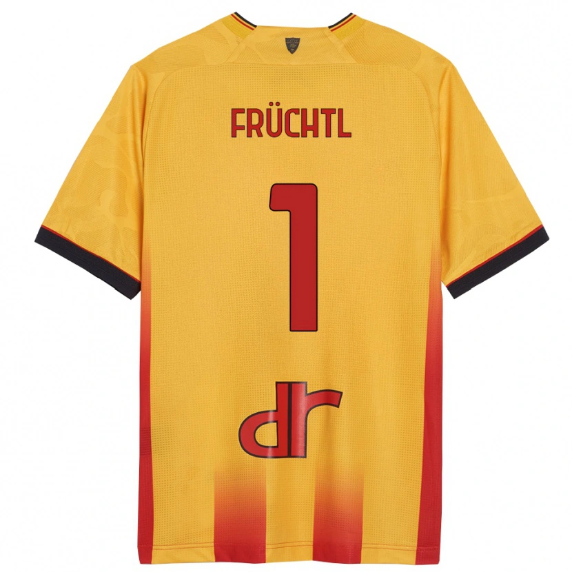 Danxen Hombre Camiseta Christian Früchtl #1 Amarillo Naranja 1ª Equipación 2025/26 La Camisa México