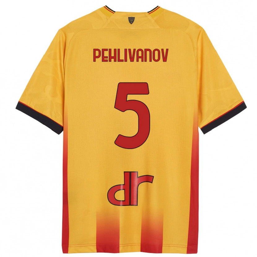 Danxen Hombre Camiseta Cristian Pehlivanov #5 Amarillo Naranja 1ª Equipación 2025/26 La Camisa México